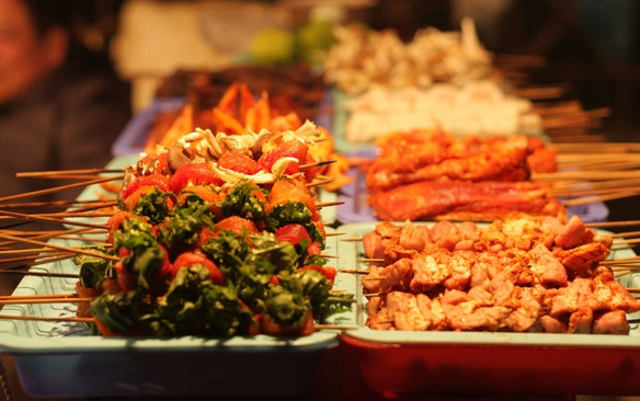 xiên buffet nướng chợ đêm sapa