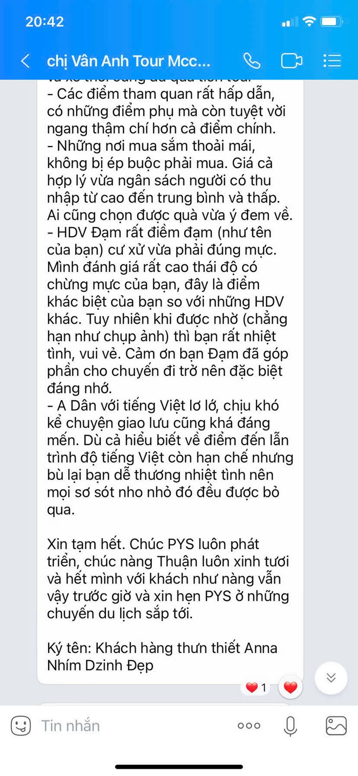 Feedback Nam Ninh, Pys Travel