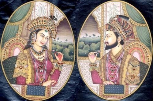 Vua Shah Jehan và hoàng hậu Mahal Mumtaz
