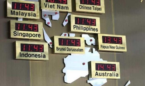 sự chênh lệch múi giờ giữa Malaysia với các nước khác