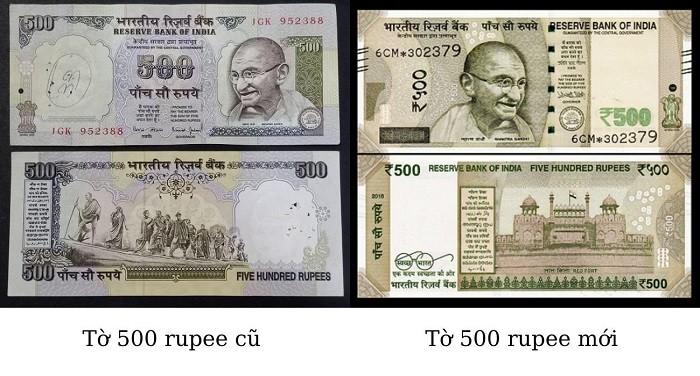 mẫu tờ 500 rupee
