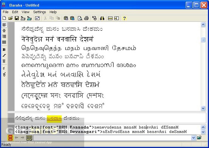 Phần mềm Baraha để viết chữ ấn độ trên máy tính
