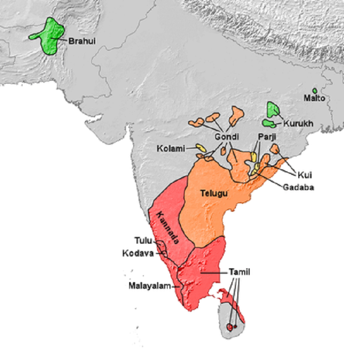 Các ngôn ngữ Dravidian phổ biến ở miền Nam Ấn Độ
