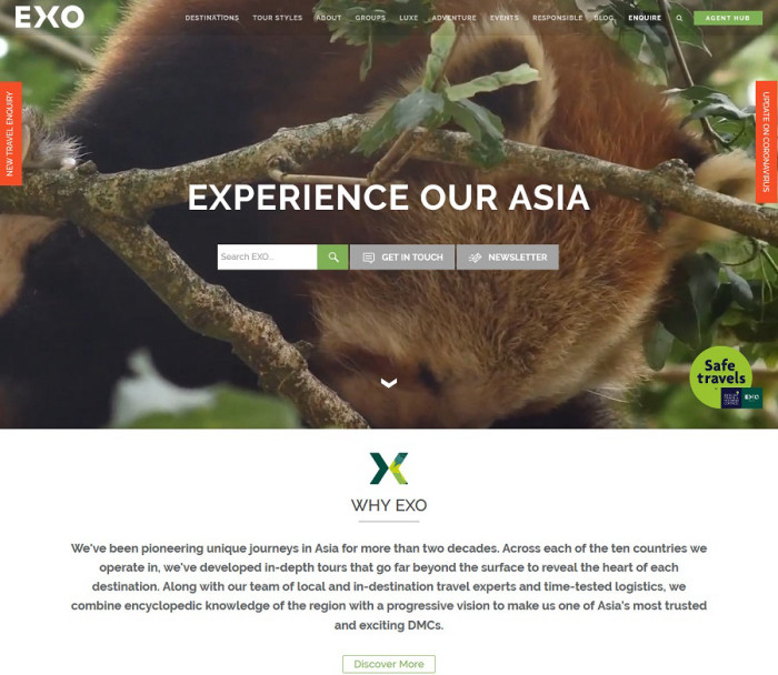 website của exotissimo Việt Nam