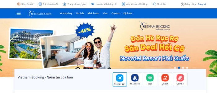 website Việt Nam booking