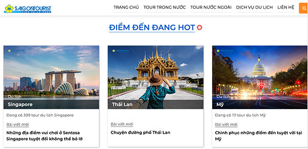 website của Saigontourist