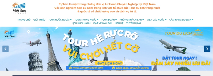 website của Viet Sun Travel