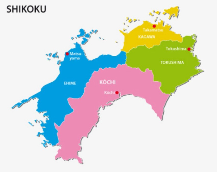 Bản đồ du lịch đảo Shikoku