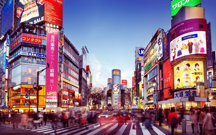 Nhật Bản có rất nhiều khu trung tâm thương mại và mua sắm sầm uất
