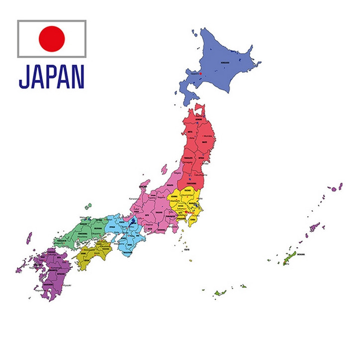 Bản đồ Nhật Bản - xứ sở hoa anh đào nổi tiếng