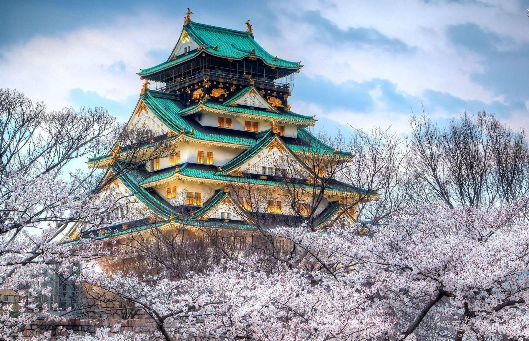 Lâu đài Osaka đẹp như trong tranh