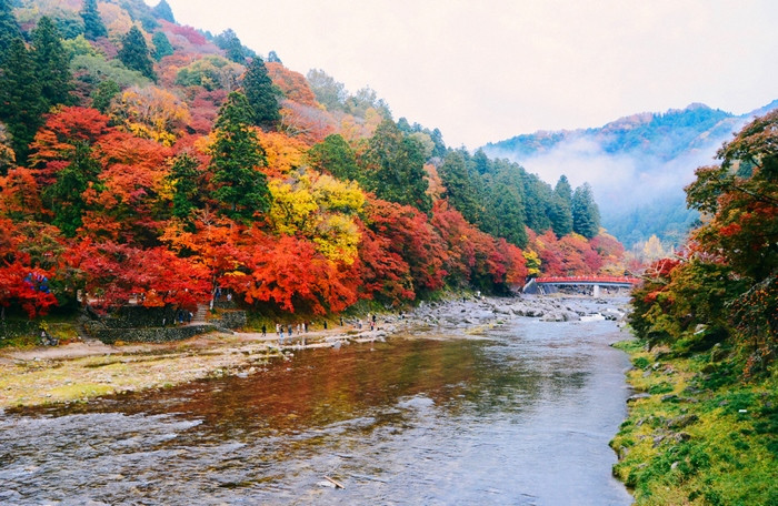 Thung lũng Korankei là địa điểm du lịch mùa thu rất nổi tiếng