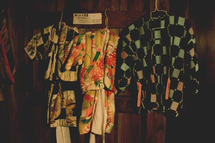 Các bộ đồ truyền thống ở Nhật được trưng bày tại bảo tàng