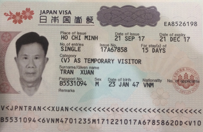 thời gian xin visa nhật