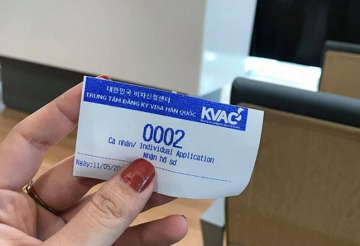 Lấy số thứ tự nộp hồ sơ xin visa Hàn 
