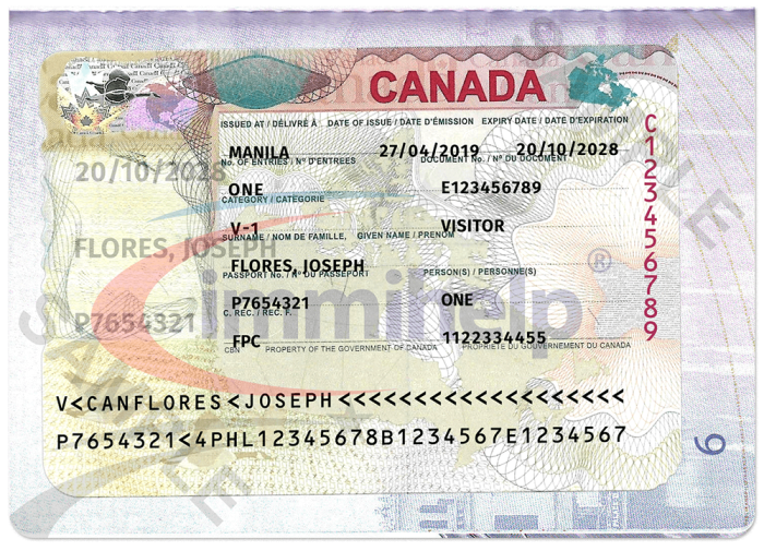 Visa du lịch Canada 1 lần