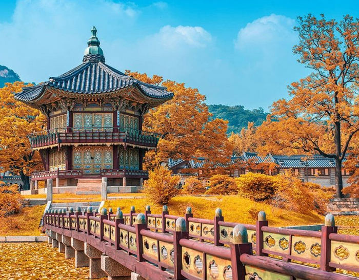 cung điện gyeongbokgun mùa thu